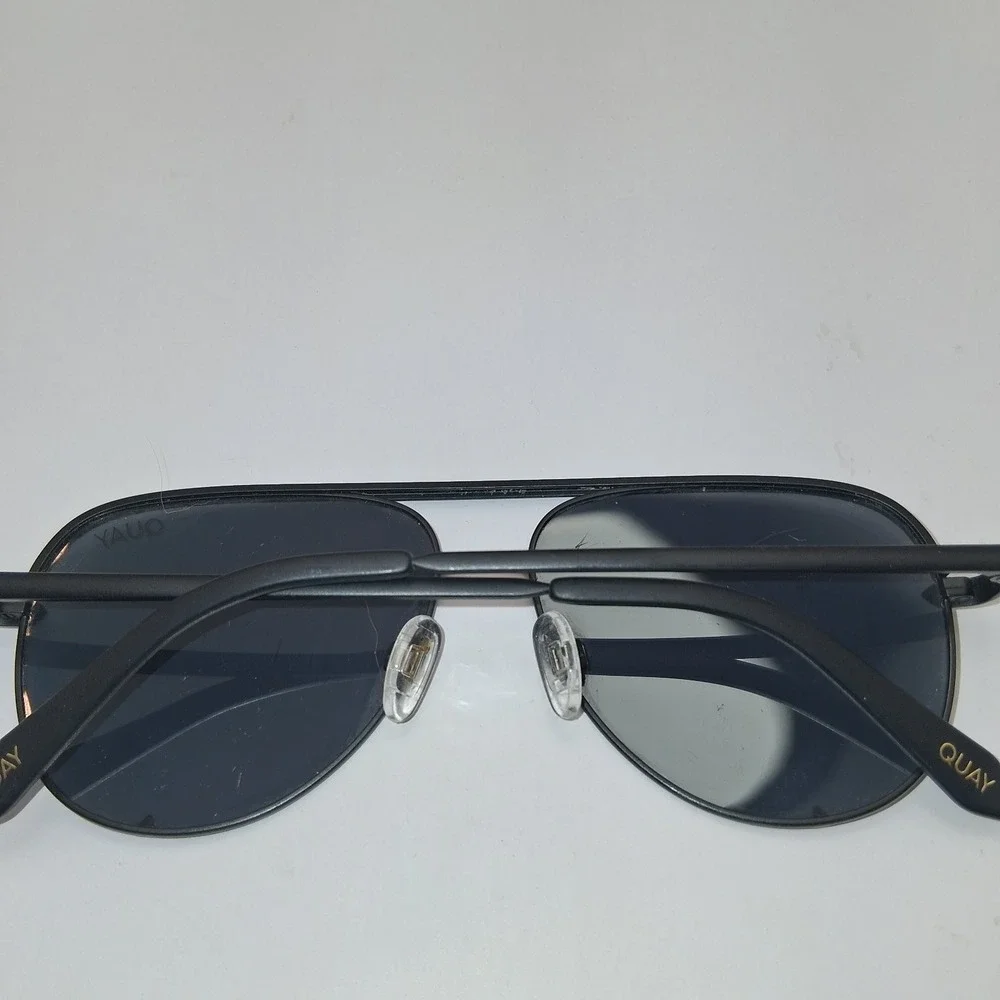 QUAY Sunglasses Women's Black High Key Micro Polarized UV Protection 126mm